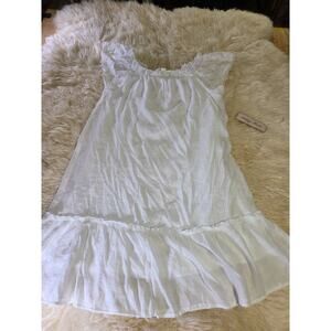 Indigo Rose 19"p2p cotton eyelets summer sun dress medium ruffle tiered gathered